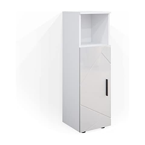 Vicco Midischrank Badschrank Badezimmermöbel Irma modern 30x95 cm Badezimmer Schrank Badmöbel Schranktür Schrankfach Schrankschublade Ablage Aufbewahrung Cover