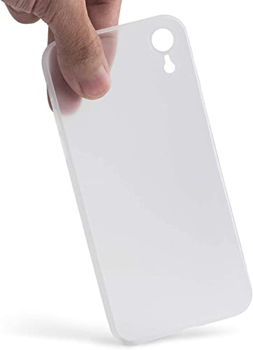 Image of ExpressB Compatible iPhone XR Case 6.1 Inch (2018) Ultra-Thin Hard Cover Slim Fit [0.35mm] Thinnest Protect Bumper for iPhone XR [ Semi-Transparent ] Lightweight - Matte Frost White