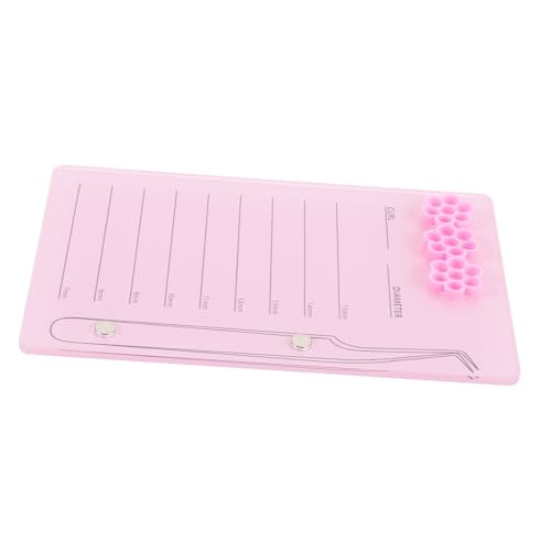 CLISPEED Vassoio Portaciglia in Acrilico Riutilizzabile per Extension Ciglia Supporto Magnetico con Scala Strumento per Applicazione e Conservazione Ciglia Finte Colore Colore Casuale