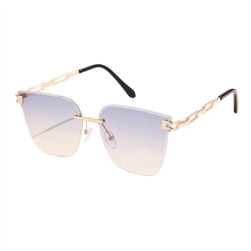 Lunettes de soleil oeil de chat sans monture légères pour éviter les marques et maux de nez