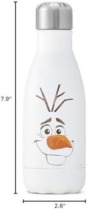 S'well Stainless Steel Water Bottle - 9 Fl Oz - Joyful Olaf - Triple-Layered Vacuum-Insulated Containers Keeps Drinks Cold for 27 Hours and Hot for 12 - with No Condensation - BPA Free Water Bottle