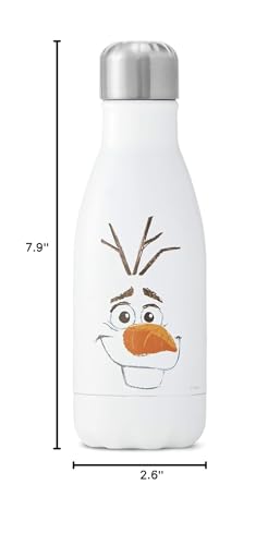 S'well Stainless Steel Water Bottle - 9 Fl Oz - Joyful Olaf - Triple-Layered Vacuum-Insulated Containers Keeps Drinks Cold for 27 Hours and Hot for 12 - with No Condensation - BPA Free Water Bottle