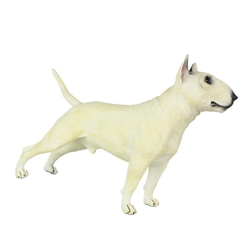 Statue Bull Terrier Mikinona : modèle chien debout, ornement décoratif maison et bureau