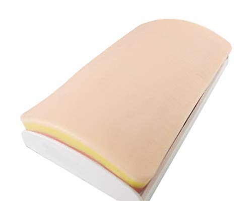 Large Suture Pad Model with 4 Layers Skin,Composite Material,Fat,Muscle,and Anti-Slip Base, Tear Proof, Reusable and Durable 7.1 4.6 1.6 