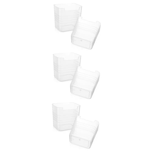 Mobestech 3 Series Caja De Almacenamiento para Refrigerador Organizador Transparente De Puerta Vertical para Cocina para Snack Y Recambios Frigoríficos 2 Piezas X 3