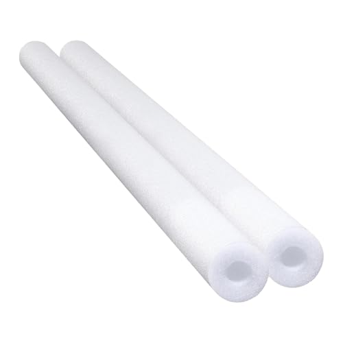 harayaa 2 Tubos Flotantes Huecos Tipo Churro de Piscina, Dispositivos de Entrenamiento con Esponja para Mayor Flotabilidad, para Niños Y Adultos. Ideale, Blanco