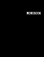 Notebook : Black Large Notebook, 8. 5 X 10 BLANK 110 Pages, Premium Quality White Unlined Paper - Simple Elegant ALL BLACK NOTEBOOK ( Journal Sketchbook Notepad Composition Book Doodles for Men and Wo 166166962X Book Cover