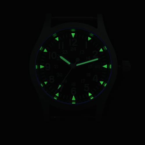 Image of Militado ML05 38mm VH31 Quartz Watch - Domed Sapphire Crystal Field Watch C3 Super Luminous Retro Sweep Wrist Watch for Men 100M Waterproof