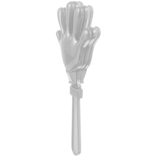 Toyvian Hand Clapper Party Favor Lightweight Noise Maker Cheer Prop for Sporting Events Birthdays School Activities Silver Plastic