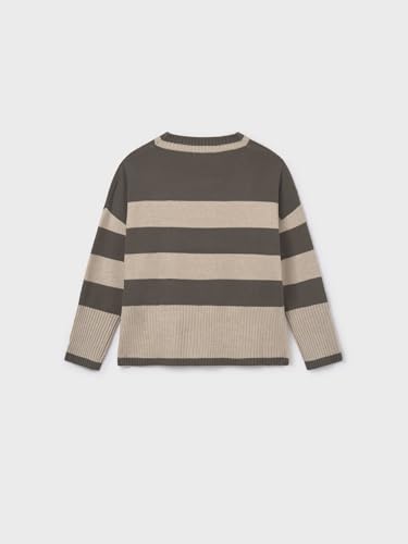 Mayoral Stripes Jumper for Girls Hunt Green2