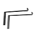 2 Pack - 11.25"Lx6"H Lip Shelf Bracket, Iron Shelf Brackets, Metal Shelf Bracket, Industrial Shelf Bracket, Modern Shelf Bracket, Shelving