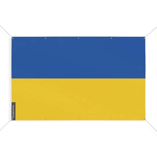 Drapeau Ukraine 100 x 150 cm avec 10 oeillets renforcés pour mât