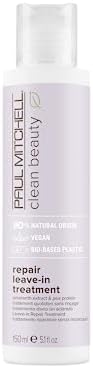 Paul Mitchell Clean Beauty Repair Leave-In Treatment, Leave-In Conditioner, Restores Strands, For Damaged, Brittle Hair, 5.1 fl. oz.