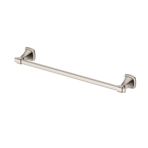 Image of Gatco 5511SN Beverly Towel Bar | Elegant Wall-Mounted Bathroom Towel Bar | Luxury Design, Heavy Duty Metal, EZ Ancor Mounting | Satin Nickel Finish