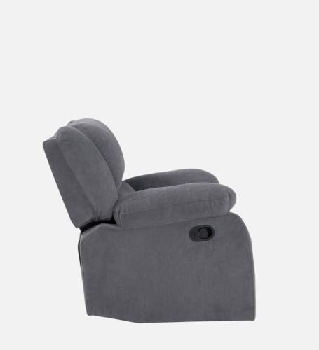 Image of Mintwud Pepperfry Fabric Manual Rocking Recliner Chair Single Seater Sofa | Premium Lounge Chair with Back Support Leg Rest & 3 Recline Modes | Soft Cushion Recliner for Home (Grey)