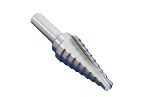 Image of TEMO M35 Cobalt Double Straight Flute Step Drill Unibit, 9 Size 1 /4 Inch To 3 /4 Inch, 3 /8 Inch Shank