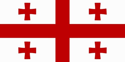 Drapeau Géorgie médiévale large anti-effilochage tissu résistant