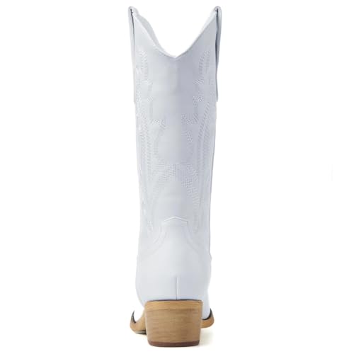 Image of Cowboy Boots for Women, Cowgirl Boots with Embroidered and Chunky Heel, Ideal for Daily Wear and Country Fashion