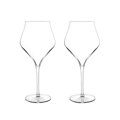 Luigi Bormioli Supremo Burgundy Red Wine Glasses, Set of 2 – 22 Oz Wine Stemware with Enhanced Aromatics for Burgundy, Barolo, Bourgogne, Nebbiolo & Pinot Nero Wines – Crystal Drinking Glass Set