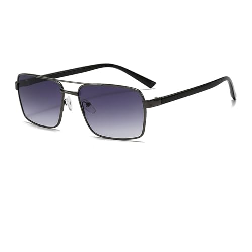 Lunettes de soleil vintage carrées aux finitions géométriques de qualité