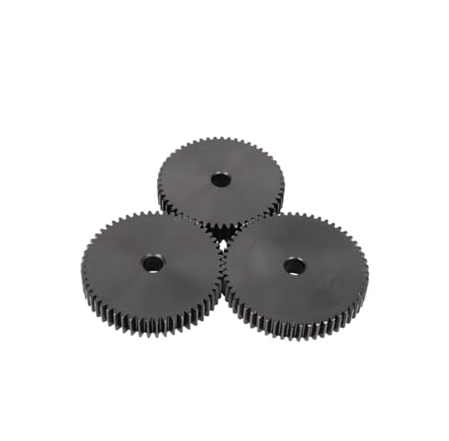 Bevel Gear Pinion Hardware Mechanical 1pcs Blackening Cylindrical Gear Mod 1 Teeth Pitch 3.14 Mm Carbon Steel 1M-67T/68T/69T/70T/71T/72T/73T/74T/75T/76T Motor Gear(1M70T (Bore 10 mm))