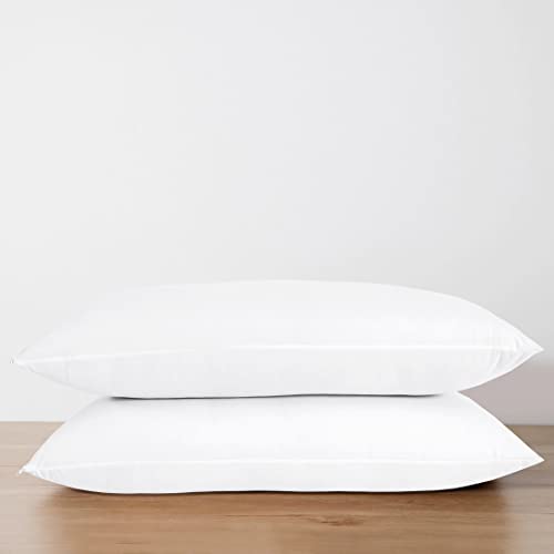 Visi-One Karin Maki King Zippered Pillow Protectors Pack Of 2 100% Polyester Jersey Waterproof Soft & Breathable Bed Pillows Encasement Covers - (20 X 36 Inches), White #TOP6