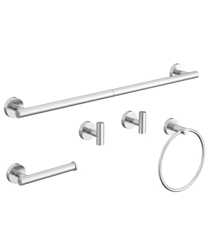 5 Pcs Chrome Bathroom Hardware Accessories Set SUS304 Stainless Steel