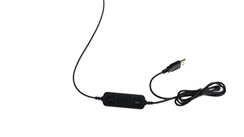 Image of IPD IPH-510 USB Adapter Phone Cable w /ON /Off Button Compatible with PC Soft Phones - Microsoft Teams, Skype, Zoom, Avaya & Cisco Jabber IPH-510 Headphones Wired USB Telephone Adapter Phone Cord