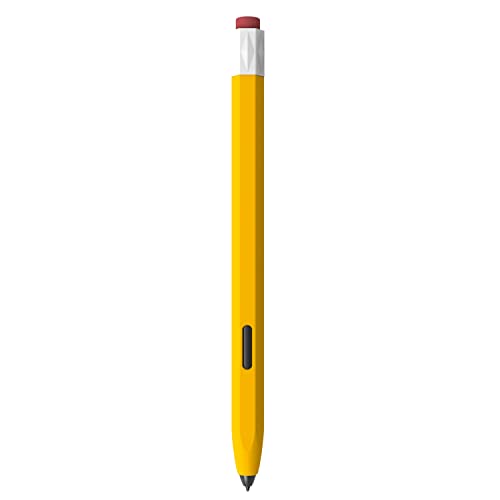 LOVE MEI Compatible with Samsung Galaxy Tab S6 Lite S Pen Sleeve Case, Classic Retro Design Silicone Sleeve Protective Skin Cover Case Non-Slip Smooth Grip (Yellow)