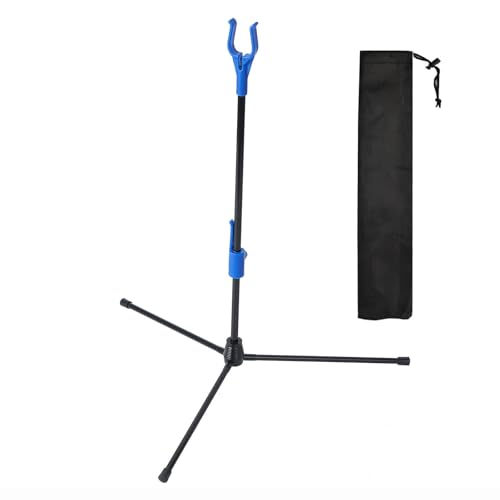 VRTYVEYBB Soporte de arco de 18.9 pulgadas, para arcos recurvos y compuestos, plegable, ligero (200 g), fibra de vidrio, ABS, aluminio, ideal para caza y uso al aire libre