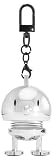 Hoptimist Mini Bumble Bag Charm, Keychain for Purses and Bags, Small Wobbly Figure Decoration, Handbag Accessory, 4 x 3.4 x 5.9 cm, Chrome