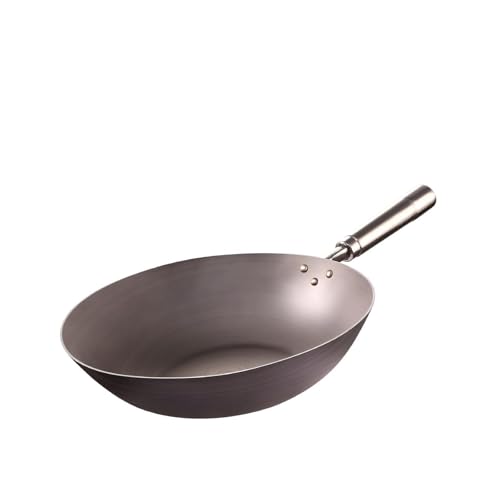 Wok antiadherente de aluminio 32 cm con tapa de vidrio