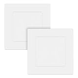 LIDER Schraubenlose Blindabdeckung 86 x 86 mm, 55 x 55 mm, Weiß, 2er-Pack