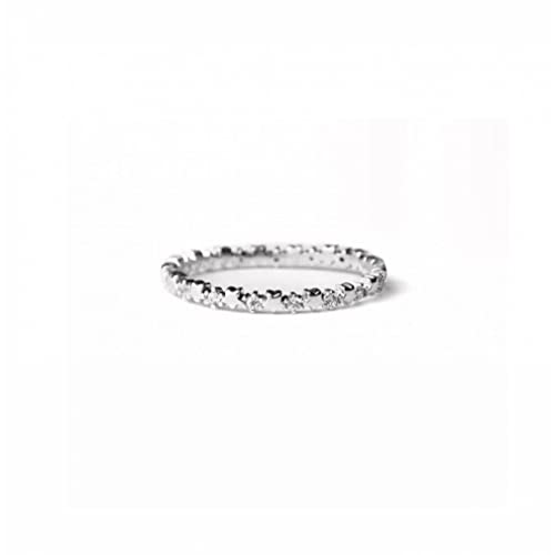 Bague étoile en argent 925 et zircone cubique brillante pour femme
