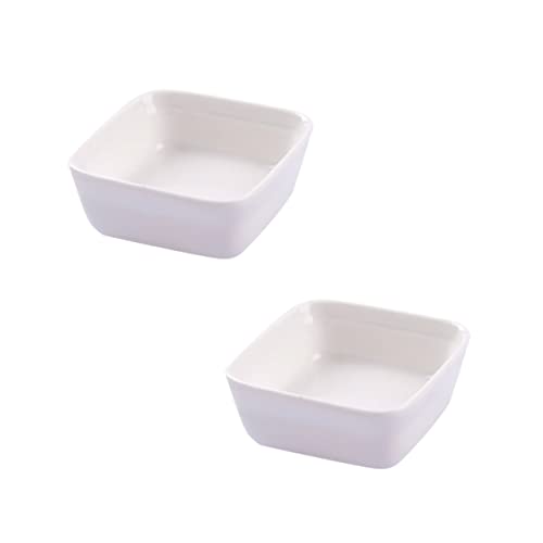 OFFSCH 2pcs Japanese Style Ceramic Serving Dishes Bowls Sauce Dipping for Appetizers Dessert Condiments ()