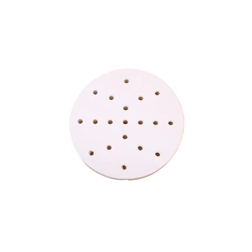 Papel de horno Revestimientos de papel redondos for freidora aire, bandejas for hornear, papeles pergamino perforados, tapete for vaporera(7inch 50pcs)