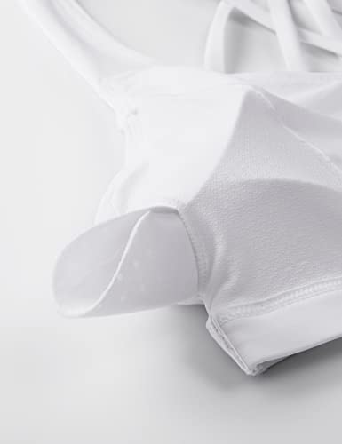 CRZ YOGA Strappy V Neck Sports Bras for Women - Criss Cross Back Wireless Padded Workout Yoga Bra