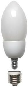 EARTHTRONICS CT09SW1BCAN Westpointe T2 B-Type Ultra Mini Compact Fluorescent Bulb, 9W, Soft White