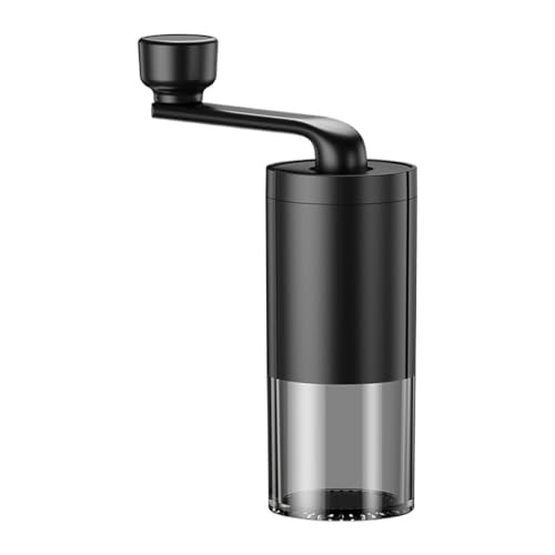 Molinillo de café manual cónico - nivel de molienda ajustable de grueso a fino - molinillo manual de acero inoxidable y vidrio - idea de regalo ideal, molinillo de café manual de cerámica, ajustable,