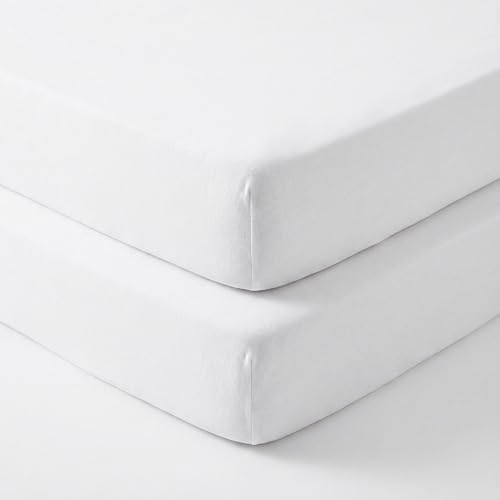 Drap-housse en jersey coton blanc king size 200x150 cm sans repassage - 2