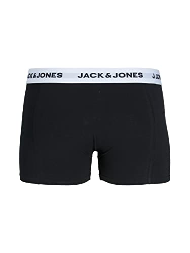 JACK & JONES Herren Jacbasic White Wb Trunks Pack of 3 Boxershorts, Schwarz, L EU – Ansicht 4