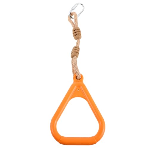 BRIGHTFUFU Outdoor Gymnastic Rings with Straps and Metal Buckles, Adjustable Hanging Exercise Rings for Strength Training and Pull-ups, Indoor and Backyard Playground Fitness Equipment