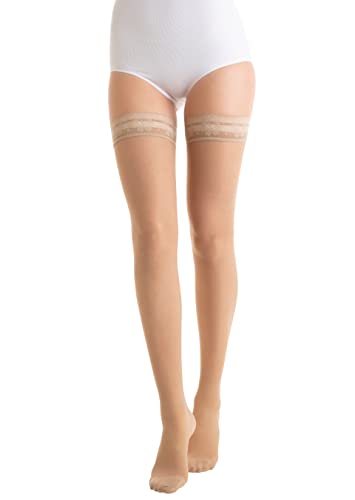 Relaxsan Basic 870P (Carne 2/M) Medias autoadhesivas 140 den PLUS de compresión progresiva 22-27 mmHg