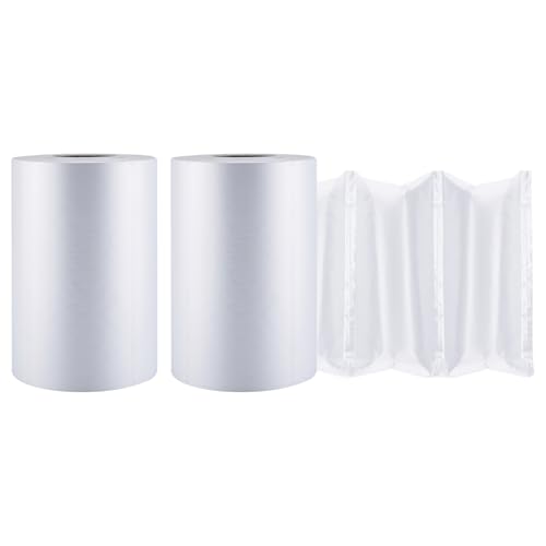 2 Rolls x 984 FT Air Pillows for Shipping Air Pillow Cushion Film Roll 3000 Count Each Roll 4 Inch x 8 Inch Compatible with Most Air Cushion Machines
