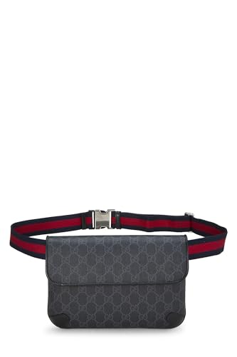 Gucci, Pre-Loved Black GG Supreme Canvas Belt Bag, Black