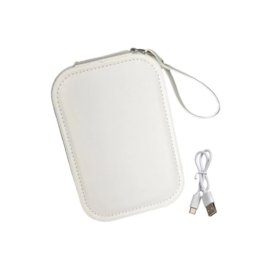 Boîte de maquillage avec LED élégante en verre blanc, le cadeau idéal pour ranger ses bijoux