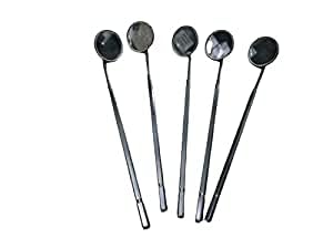DENTAL TOOL Indian Mouth Mirror Top With Handle (5Pcs/Pack)-image-36