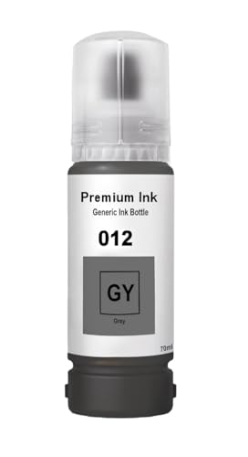 CANOFF 011/012 Compatible Refill Ink for Epson L8180 / L8160 Printer – Compatible Ink Bottle for Epson 011/012 Ink (Gray)