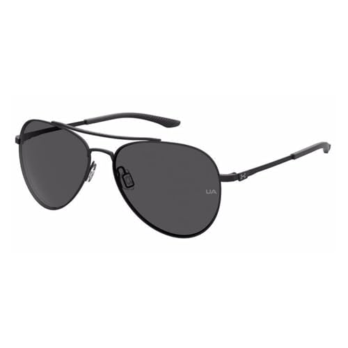 Under Armour Instinct UA0007 G S 0003 IR 57MM Matte Black Grey Aviator Sunglasses for Men + BUNDLE With Designer iWear Complimentary 57