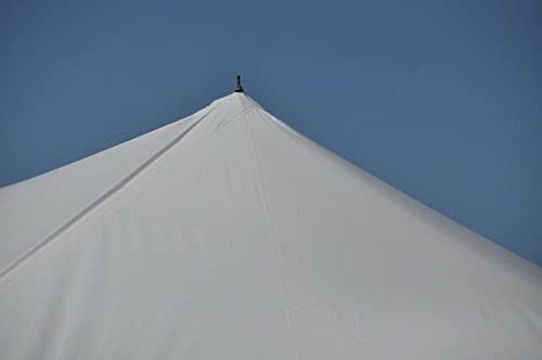 30-Foot by 80-Foot Four Piece Solid White Pole Tent Top | Heavy Duty | 18-Ounce Thick Blockout Vinyl Fabric | Commercial Grade (Tent Frame Not Included)